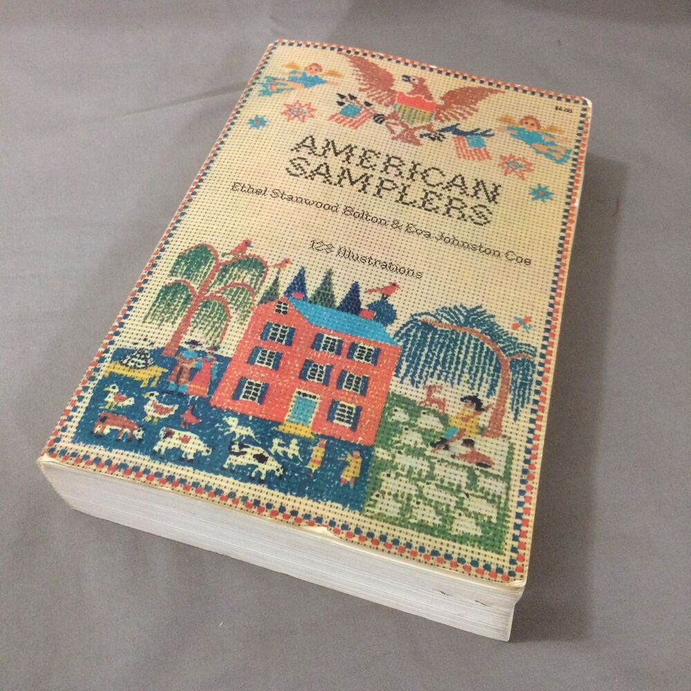 American Samplers Bolton Coe Dover 1973 Cross Stitch Needlework Ref. 128 Plates